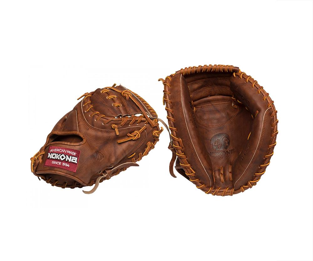 Nokona W3350C Premium Baseball Catcher's Mitt - Professional-Grade Leather Glove for Baseball & Softball Players | Ideal for Catchers in Games, Practices & Training Sessions