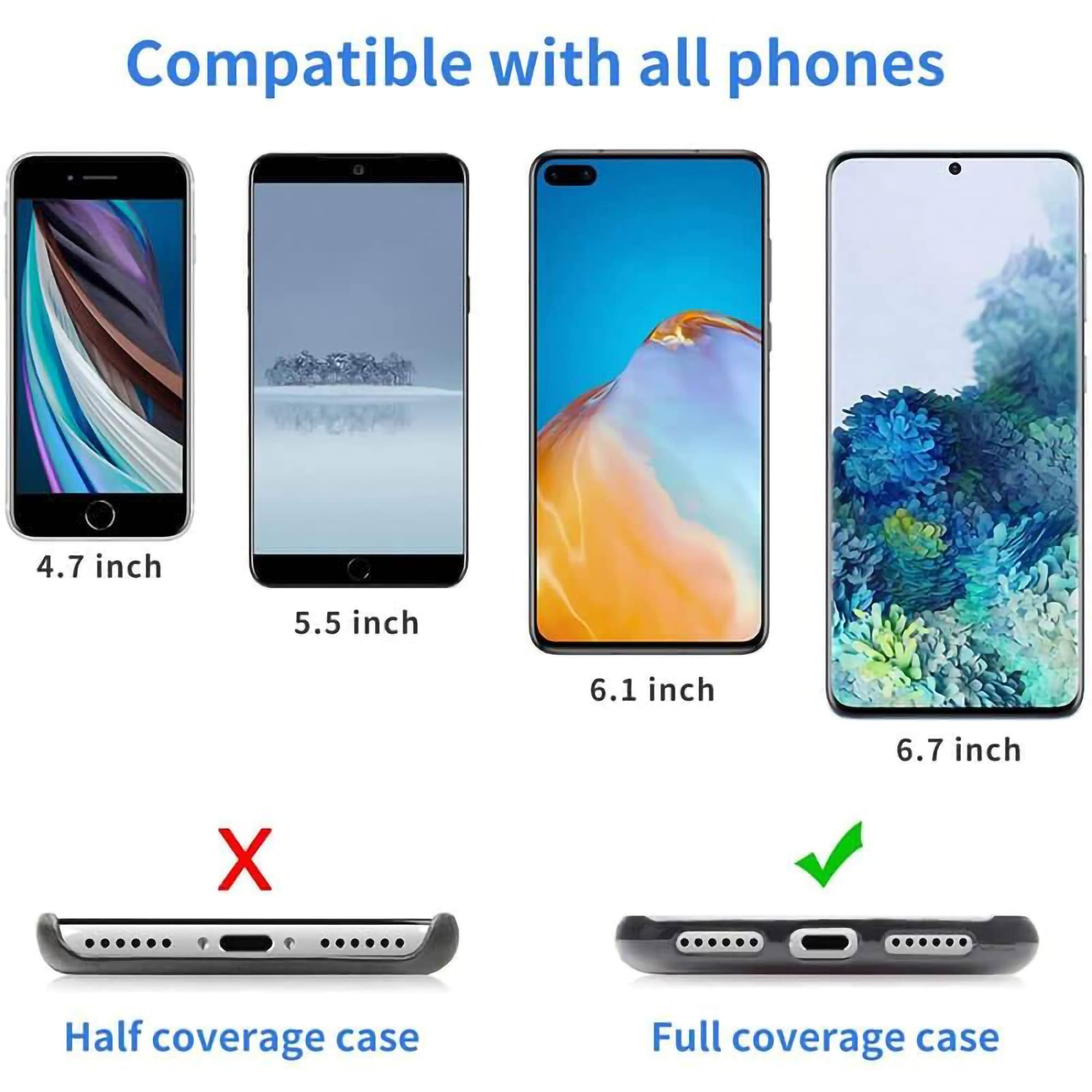 Universal Crossbody Phone Lanyard - Adjustable Nylon Strap with Patch Design for Smartphones - Perfect for Work, Travel, and Hands-Free Convenience