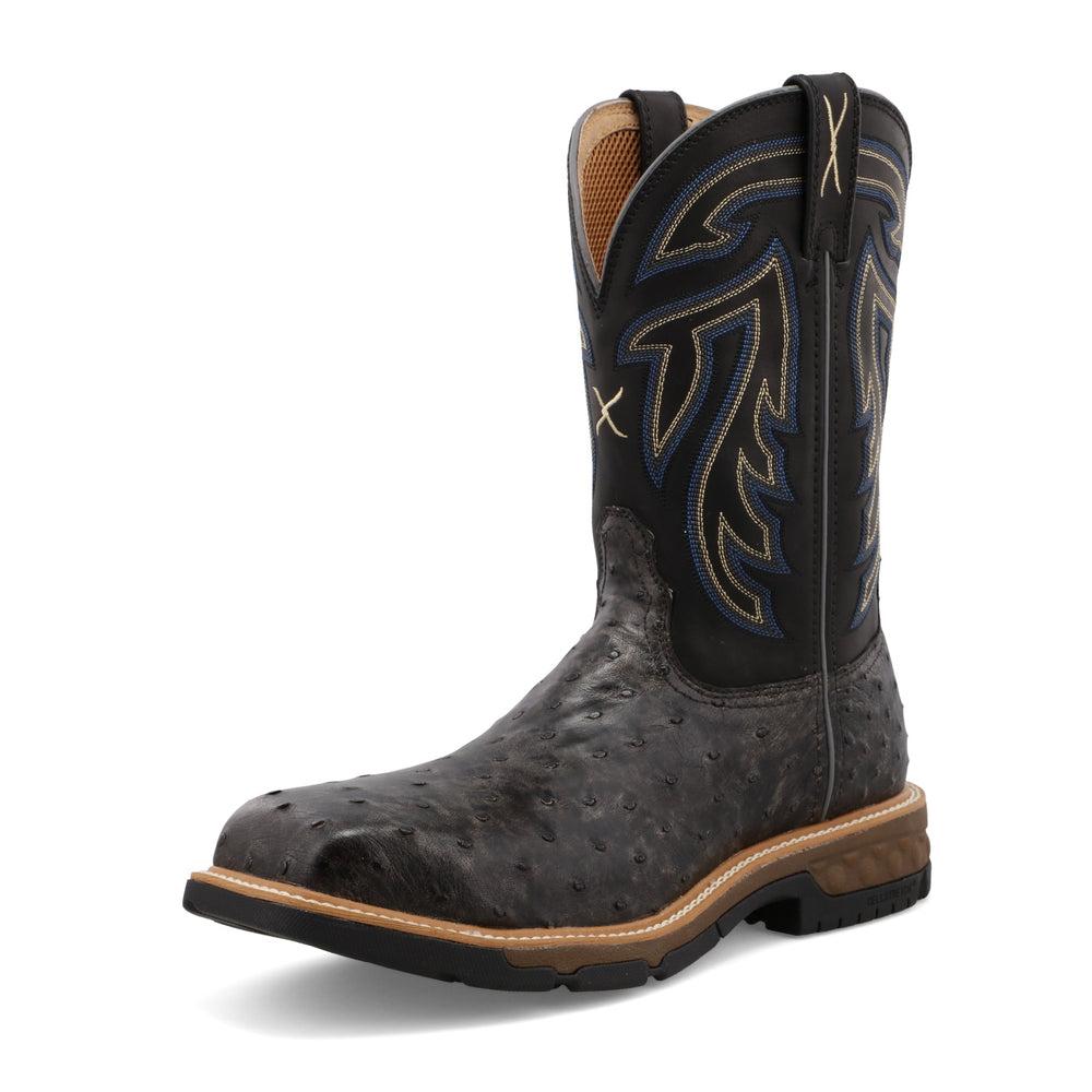 Men's Western Work Boots - Durable Leather Cowboy Boots for Men - Comfortable & Stylish for Ranch Work, Riding & Outdoor Activities