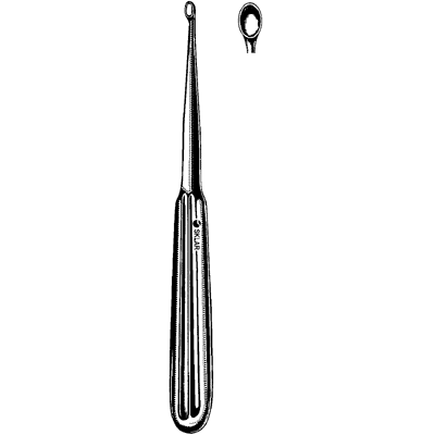 Dermal Curette Oval #1 Surgical Tool - 06 4113 for Dermatology, Skin Biopsy & Wart Removal - Professional Medical Instrument for Precise Skin Procedures