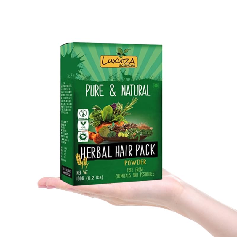 Luxura Sciences Natural Hair Pack for Dry Hair - Nourishing Hair Mask (100g) | Hydrating & Strengthening Treatment with Argan Oil & Shea Butter | Best for Damaged, Frizzy & Curly Hair | Perfect for Daily Hair Care & Salon Treatments