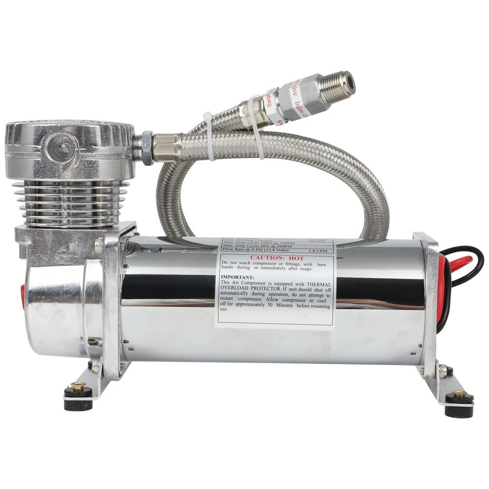 STAYTOP 12V 200 PSI Heavy Duty On-Board Air Compressor for Train Horns & Air Suspension - Perfect for Trucks, Jeeps & Off-Road Vehicles