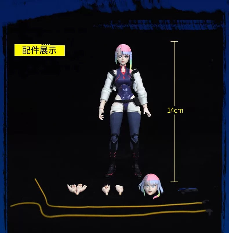 Jada Toys 1/12 Scale 6-inch Cyberpunk: Edgerunners Lucy & David Action Figures - Collectible Anime Figures for Display & Gaming Scenes