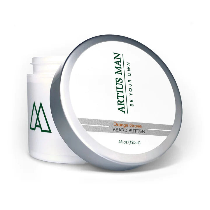 Artius Man Orange Grove Beard Butter - Natural Beard Softener & Conditioner for Men - Perfect for Daily Grooming & Styling