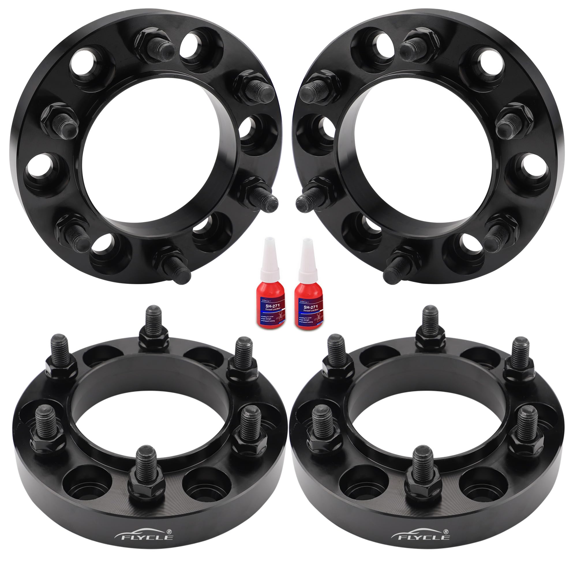 1 Inch 6x5.5 Hubcentric Wheel Spacers for 1995-2023 Toyota Tacoma, 4Runner, Tundra, FJ Cruiser, Fortuner, Sequoia, GX460, GX470 - 6x139.7mm Bolt Pattern with 12x1.5 Studs & 106mm Center Bore - Heavy Duty Forged Aluminum Wheel Spacers for Off-Roading, Lifted Trucks & Custom Fitment
