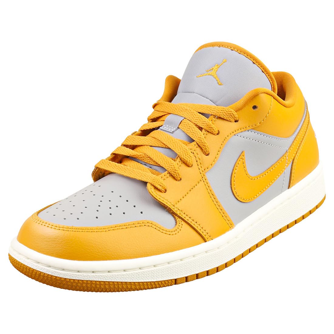 Jordan Women's Air Jordan 1 Low Sneakers - Cement Grey/Chutney-Sail Colorway - Size 8 | Retro Basketball Shoes for Women | Perfect for Casual Wear, Street Style & Gym Training