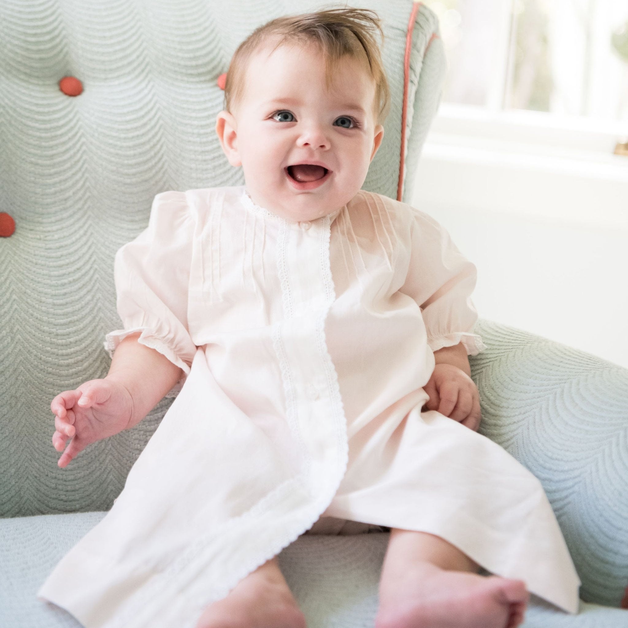 Soft Organic Cotton Baby Daygown - Comfortable Newborn Sleepwear & Outfit for Boys & Girls - Perfect for Nursery, Playtime & Photo Shoots