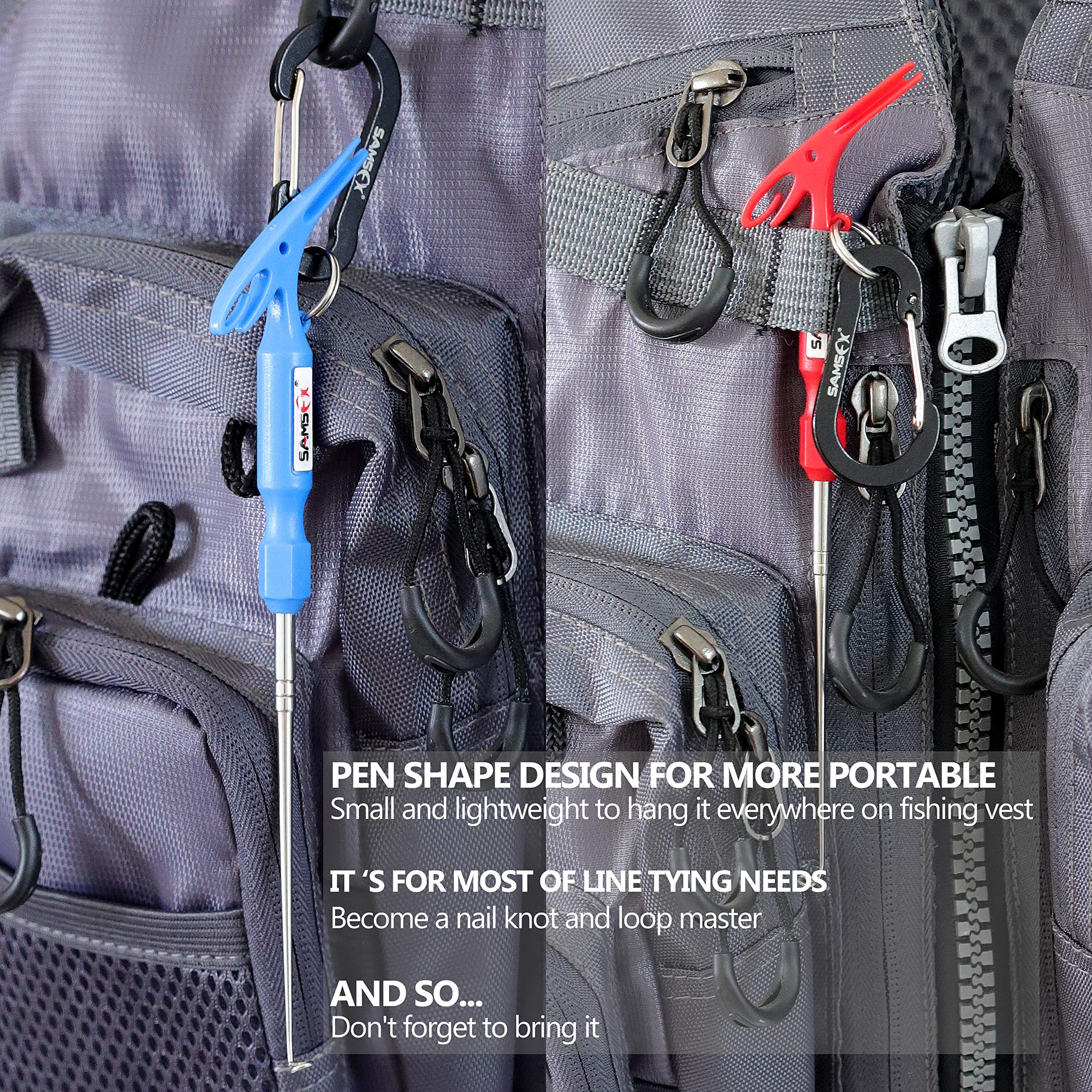 Professional Fishing Hook Remover Tool - Quick & Safe Extractor with Built-in Loop Tyer, Knot Tying Tool & Hook Sharpener - Perfect for Fly Fishing, Bass Fishing & Outdoor Adventures