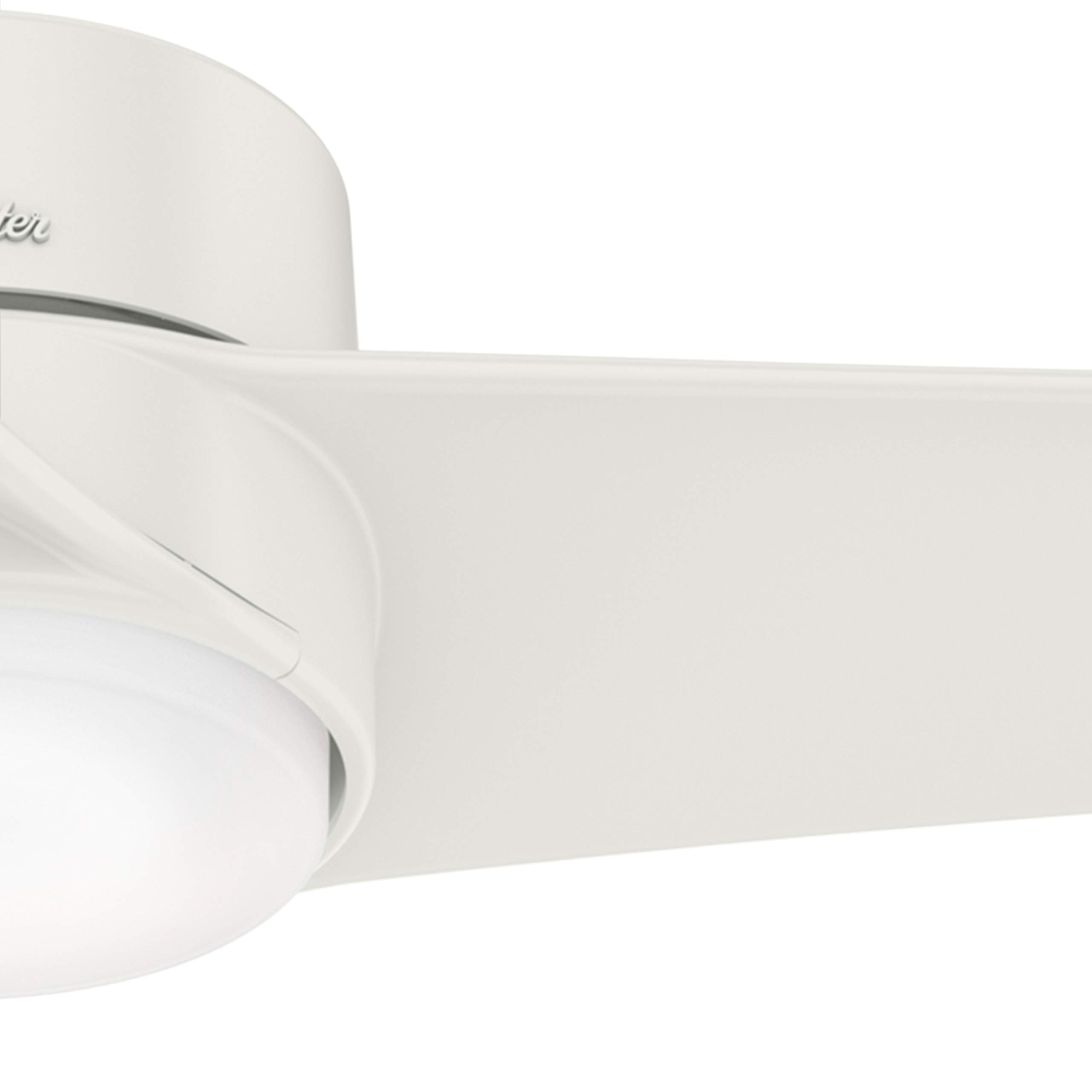 Hunter Fan 54 Inch Fresh White Outdoor Ceiling Fan with LED Light Kit - Energy Efficient, Weather Resistant - Perfect for Patio, Deck, and Covered Porch (Renewed)