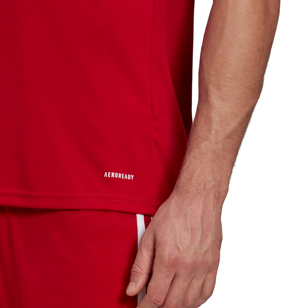 Adidas Adult Squadra 21 Soccer Jersey - Red & White Performance Shirt for Men & Women - Perfect for Training, Matches & Fan Wear