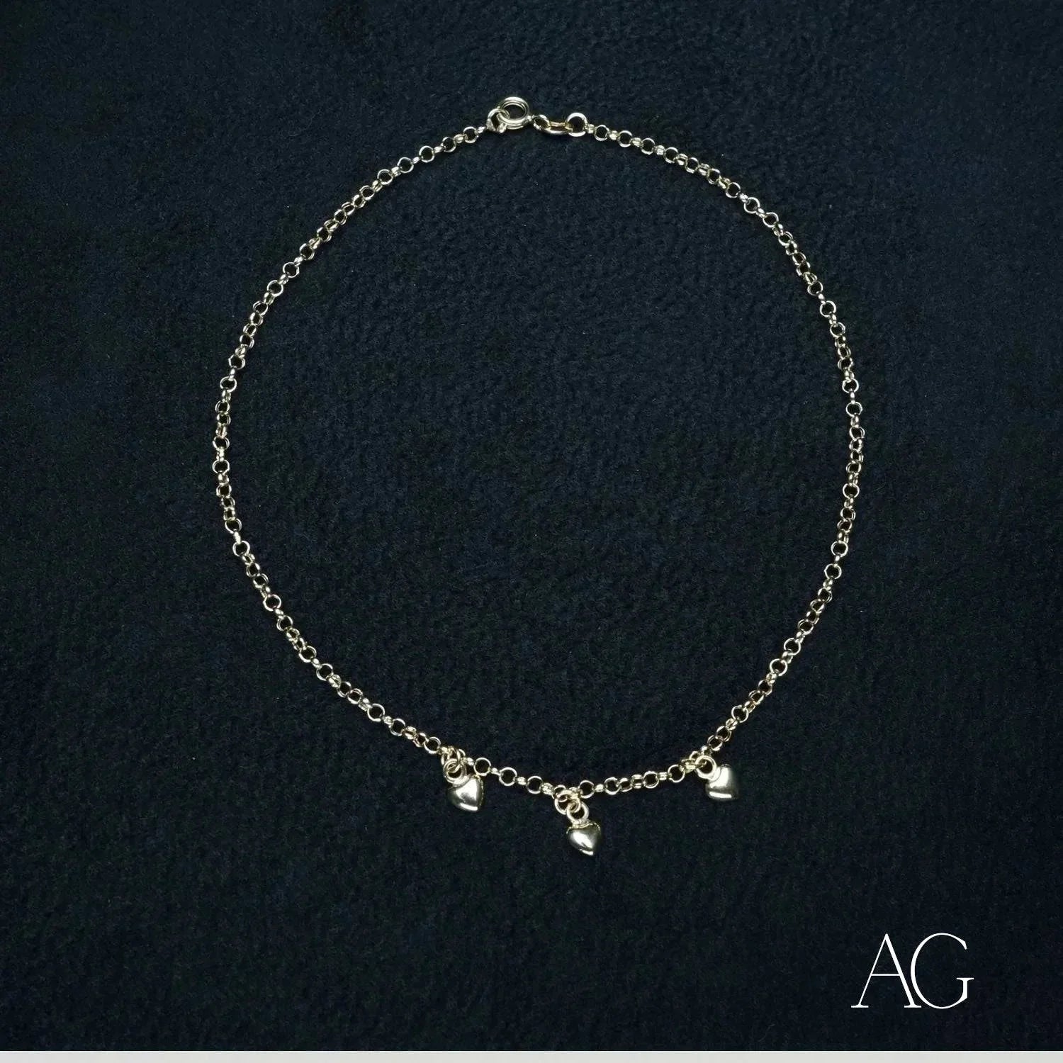 18k Gold Heart Charm Anklet for Women - Dainty Delicate Adjustable Ankle Bracelet - Perfect for Valentine's Day, Anniversary, Birthday Gifts & Everyday Wear