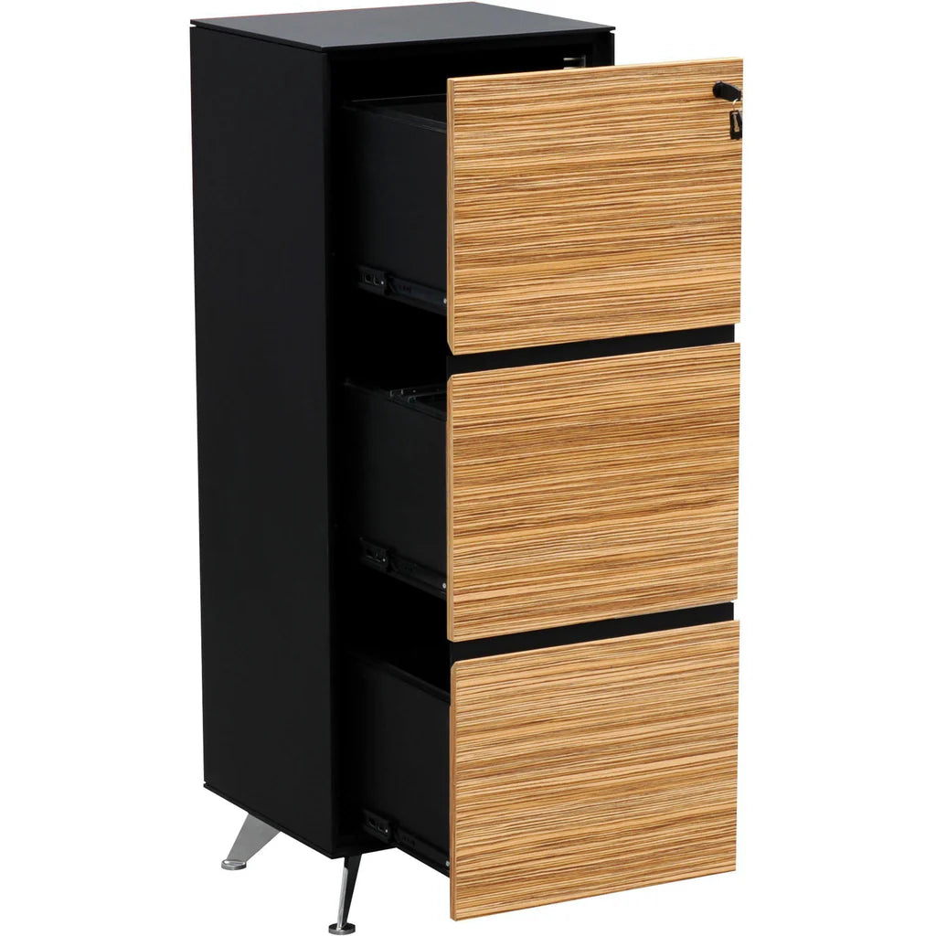 NOVARA 2-Drawer File Cabinet - Letter Size, Black Metal Filing Cabinet with Lock, Heavy Duty Office Storage for Documents & Folders - Perfect for Home Office, Business, and School Organization