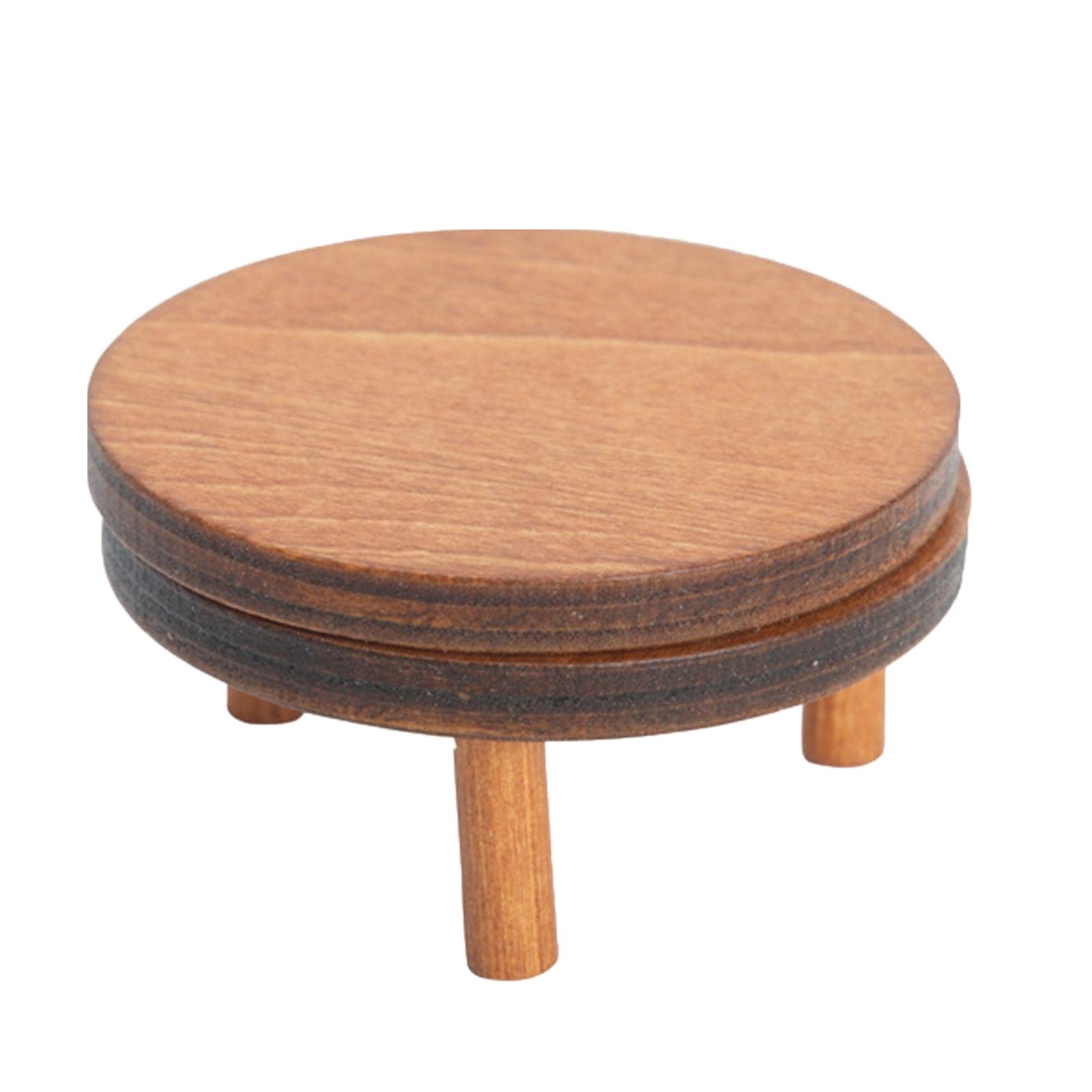 1/12 Scale Miniature Wooden Desk - Realistic Round Dollhouse Furniture for DIY Crafts, Home Decor & Collectibles - Perfect for Dollhouse Miniatures, Model Displays & Gift Ideas