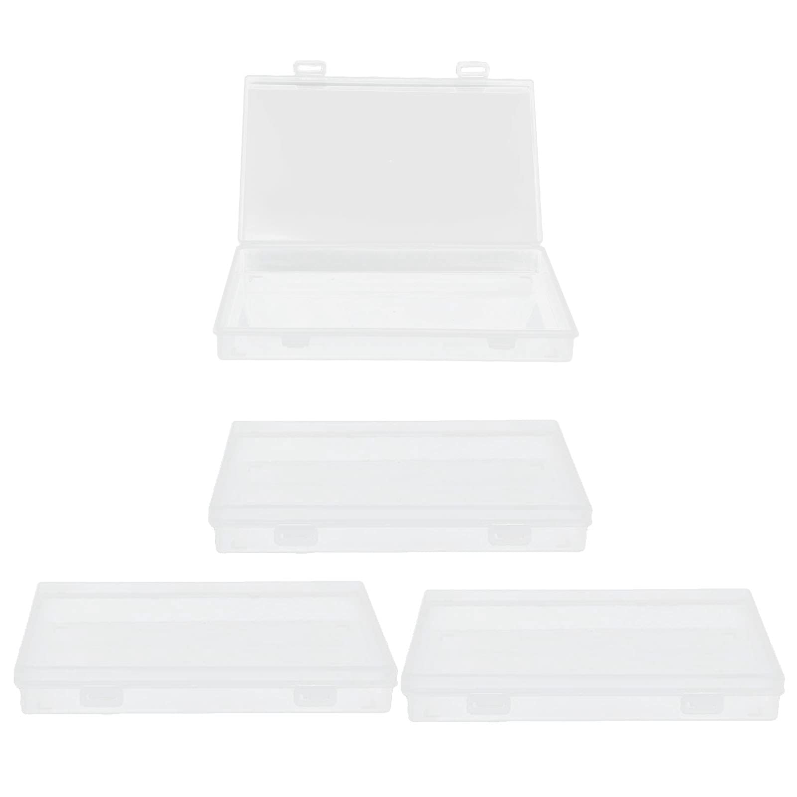 Shanrya Clear Plastic Storage Box - Durable Portable Organizer for Beads, Jewelry, Crafts, Office & Home Supplies | Perfect for DIY Projects, Craft Storage & Home Organization