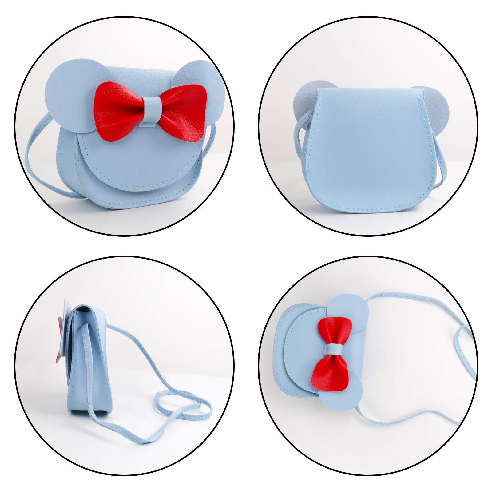 SOTOGO 8-Piece Little Girls Crossbody Purse Set - Cute Princess Handbags & Mini Shoulder Bags for Toddlers (8 Colors) - Perfect for Birthday Gifts, Dress-Up Play & Everyday Use