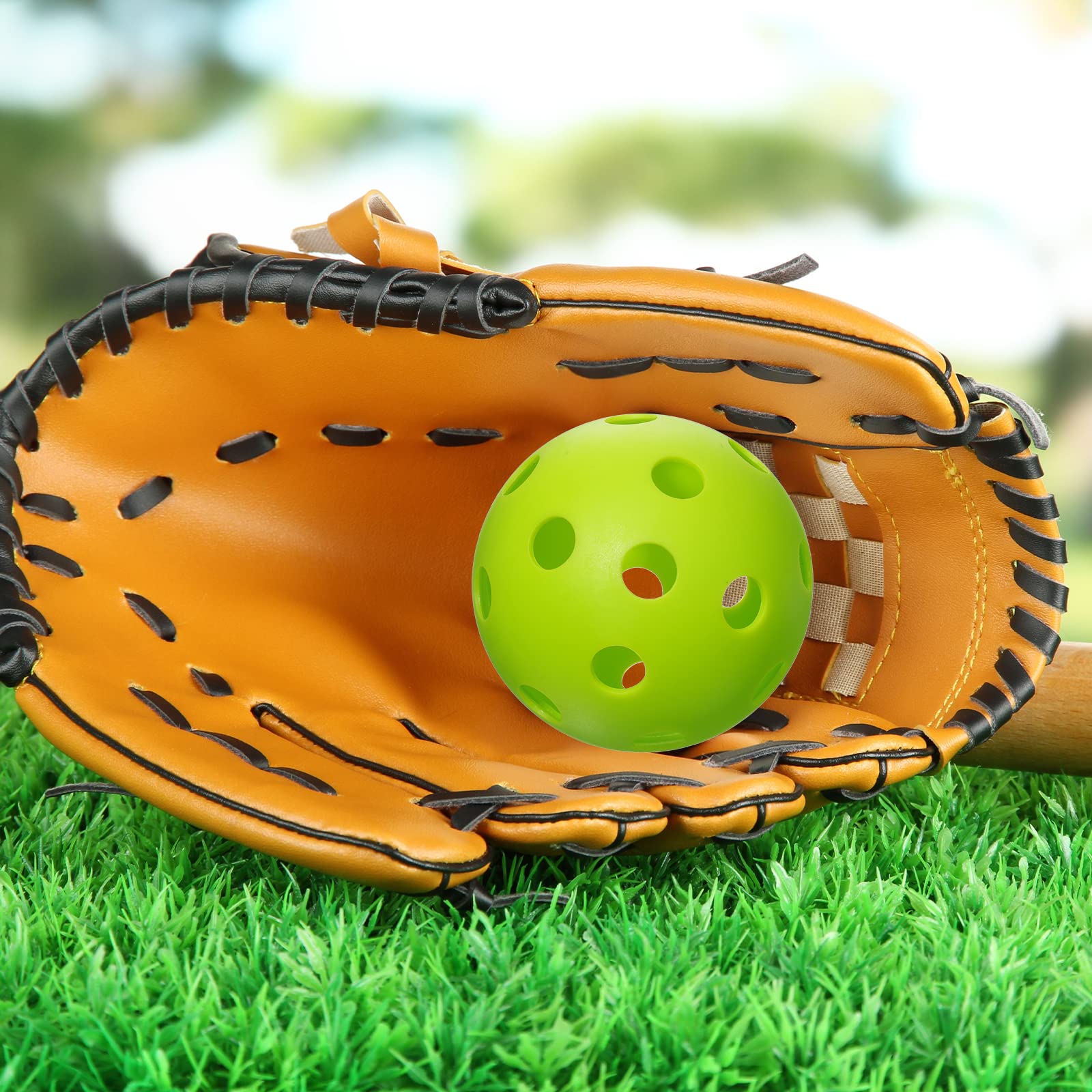 Vinsot 24 Pack Plastic Baseball Practice Balls - Lightweight Hollow Training Softballs for Indoor/Outdoor Batting, Golf & Sports Training | Perfect for Backyard Drills, Batting Cages & Youth Practice