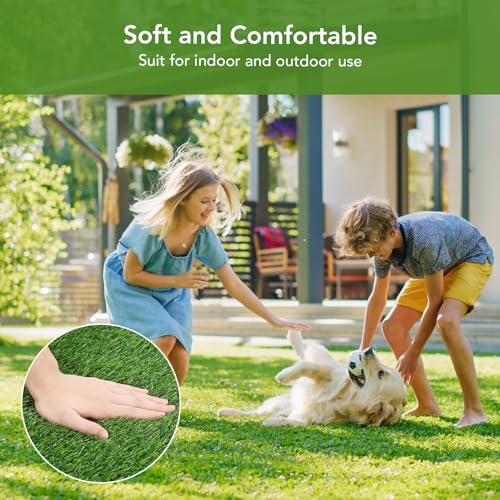 Premium GARVEE 3.5' x 82.2' Artificial Grass Turf - Realistic Outdoor Rug & Durable Pet-Friendly Lawn with Drainage Holes | Perfect for Football Fields, Landscaping, Gardens & Backyards | Custom Sizes Available