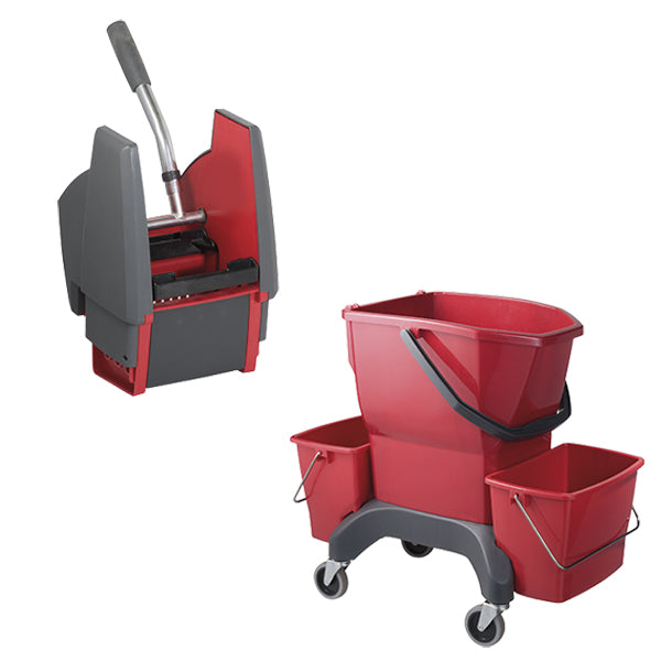 Oates Ezy Ergo Bucket 25 Liter with Presser - Heavy Duty Plastic Pail for Cleaning, Gardening & Construction Works