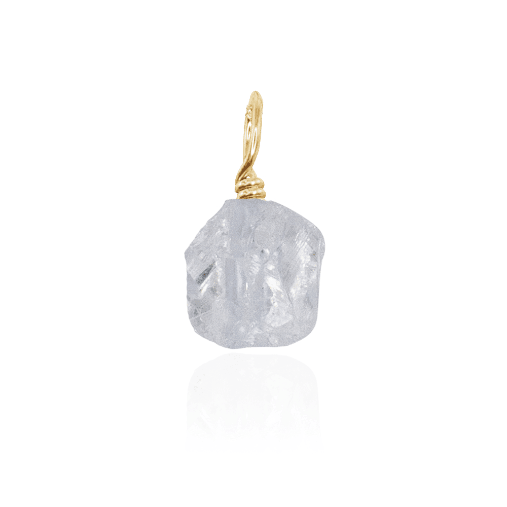 Natural Raw Clear Quartz Crystal Pendant Necklace - Healing Stone Jewelry for Meditation, Energy Cleansing & Spiritual Gifts
