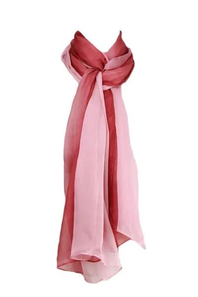 Elegant Ombre Silk Scarf for Women - Lightweight Fashion Accessory for Office, Wedding & Special Occasions