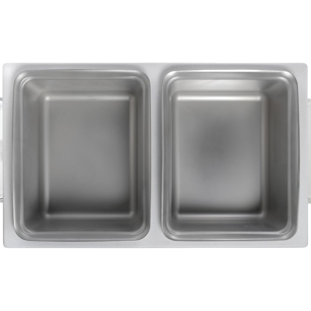 Vollrath Miramar 1/2 Size White Stone Resin Food Pan - 20 7/8