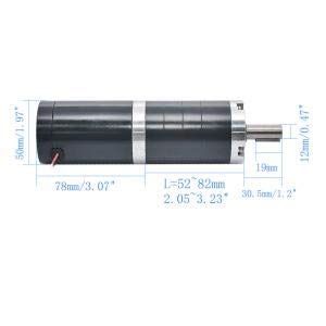 12V DC Planetary Gear Motor 50 RPM, 50mm Diameter with 12mm Output Shaft & Metal Gearbox - High Torque Low Speed Motor for Robotics, DIY Projects, and Automation Systems