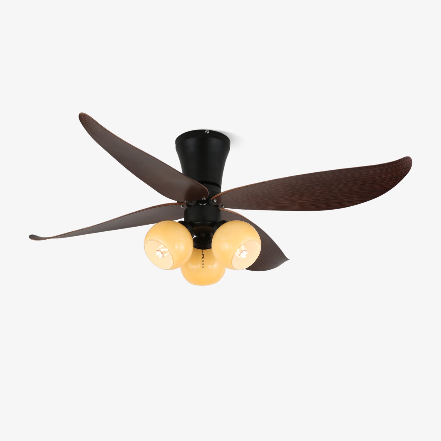 Arbora Bloom Ceiling Fan with Light Kit - Modern Flush Mount LED Light & Quiet Reversible Motor - Perfect for Bedroom, Living Room & Home Office