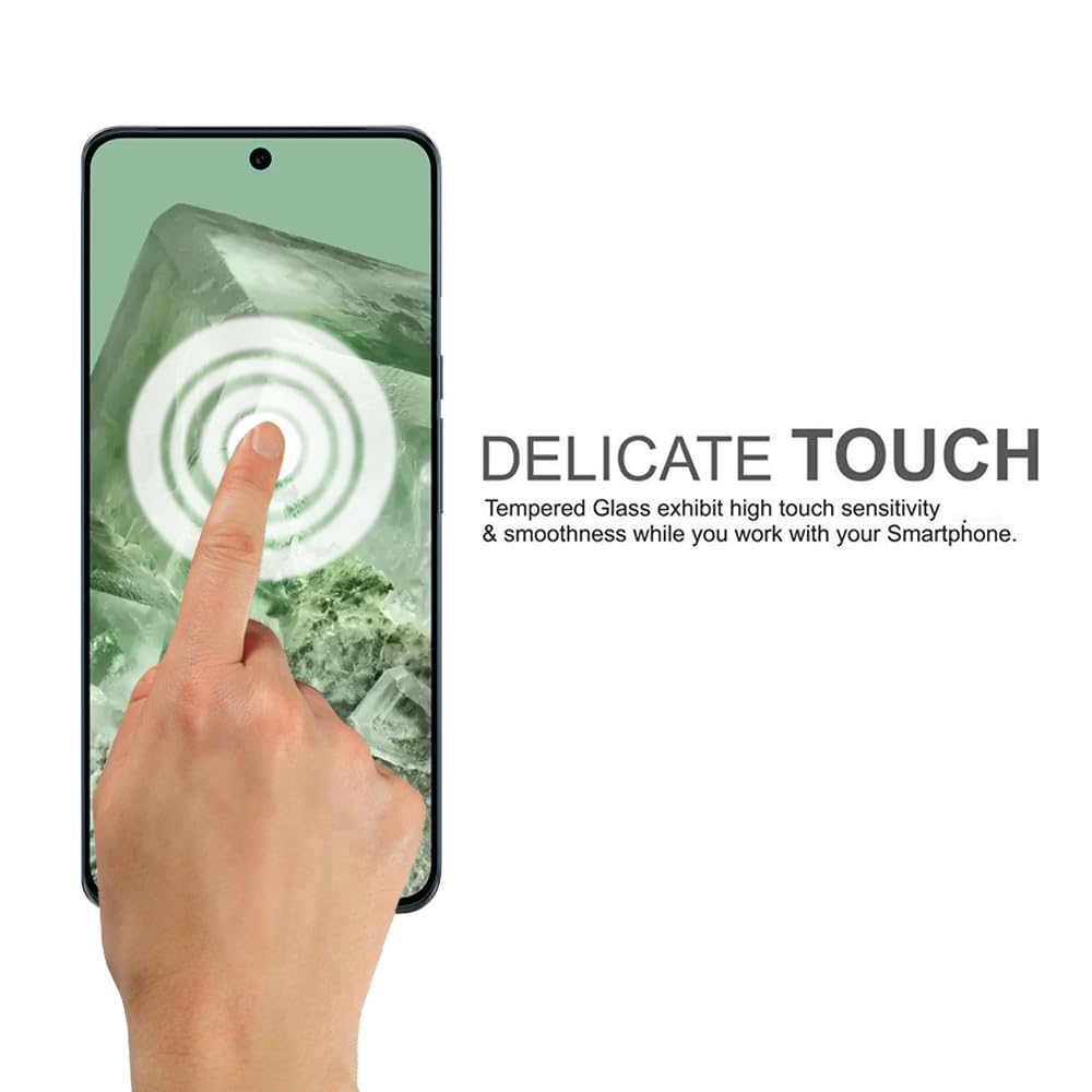 Amazon Basics Full Body Tempered Glass Screen Protector for Google Pixel 8 - Shatterproof, HD Clear, Anti-Scratch Protection - Perfect for Work, Travel & Everyday Use