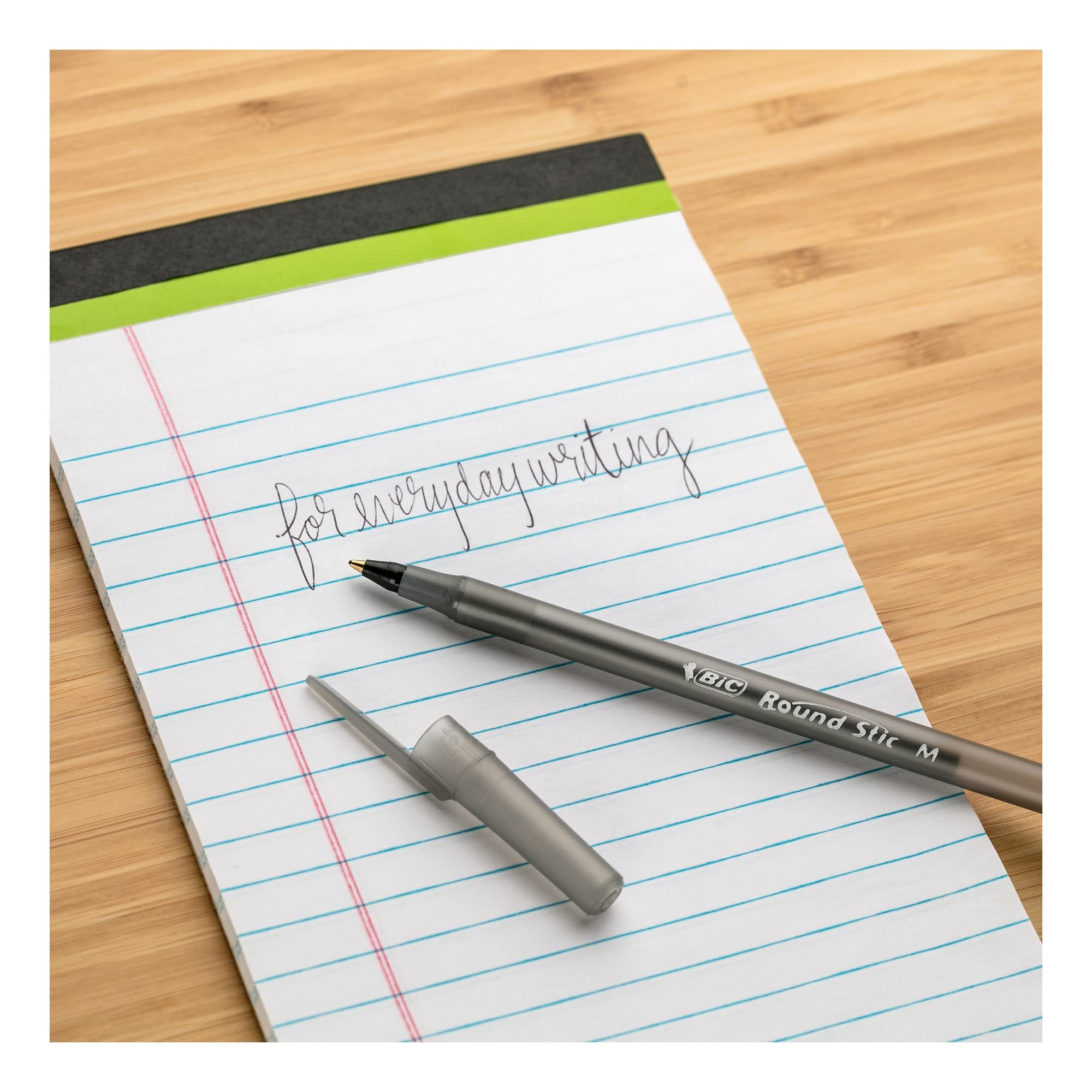 BIC Round Stic Xtra Life Black Ballpoint Pens - 240 Pack Bulk Ballpoint Pens, Medium Point 1.0mm, Comfortable Flexible Barrel for Smooth Writing - Best Selling Office & School Supplies for Everyday Use, Note Taking & Document Signing