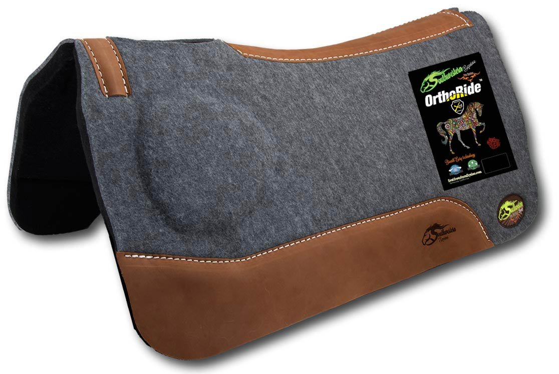 OrthoRide Correction Saddle Pad for Western Riding | USA-Made Therapeutic Horse Saddle Pad | Perfect for Trail Riding, Training & Show Competitions