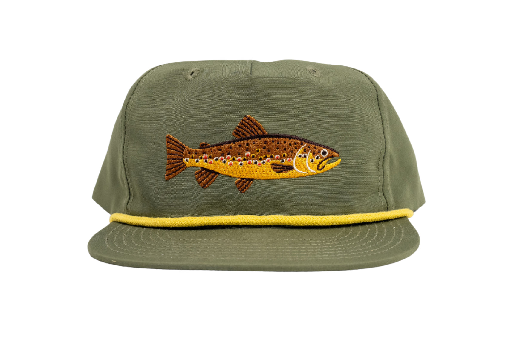 Brown Trout Hat - Adjustable Fishing Cap for Men & Women - Outdoor Sun Protection for Hiking, Camping, and Fly Fishing
