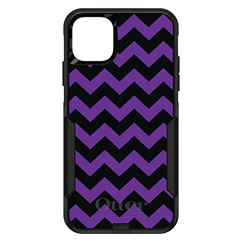 Black Purple Chevron Stripes On Black Case