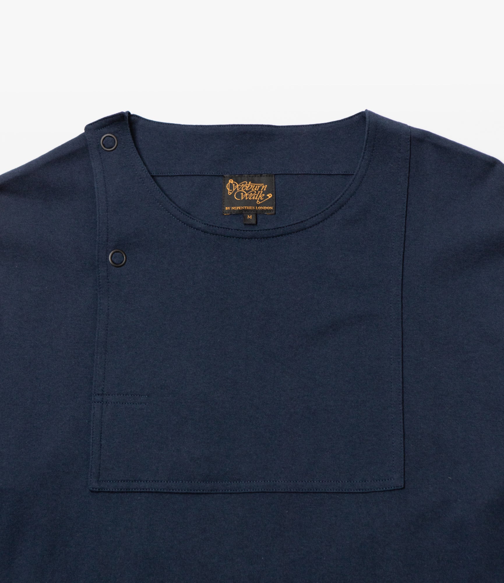 Men's Navy Fisherman Bib Neck Shirt - Durable Workwear for Fishing, Outdoor Activities & Casual Wear