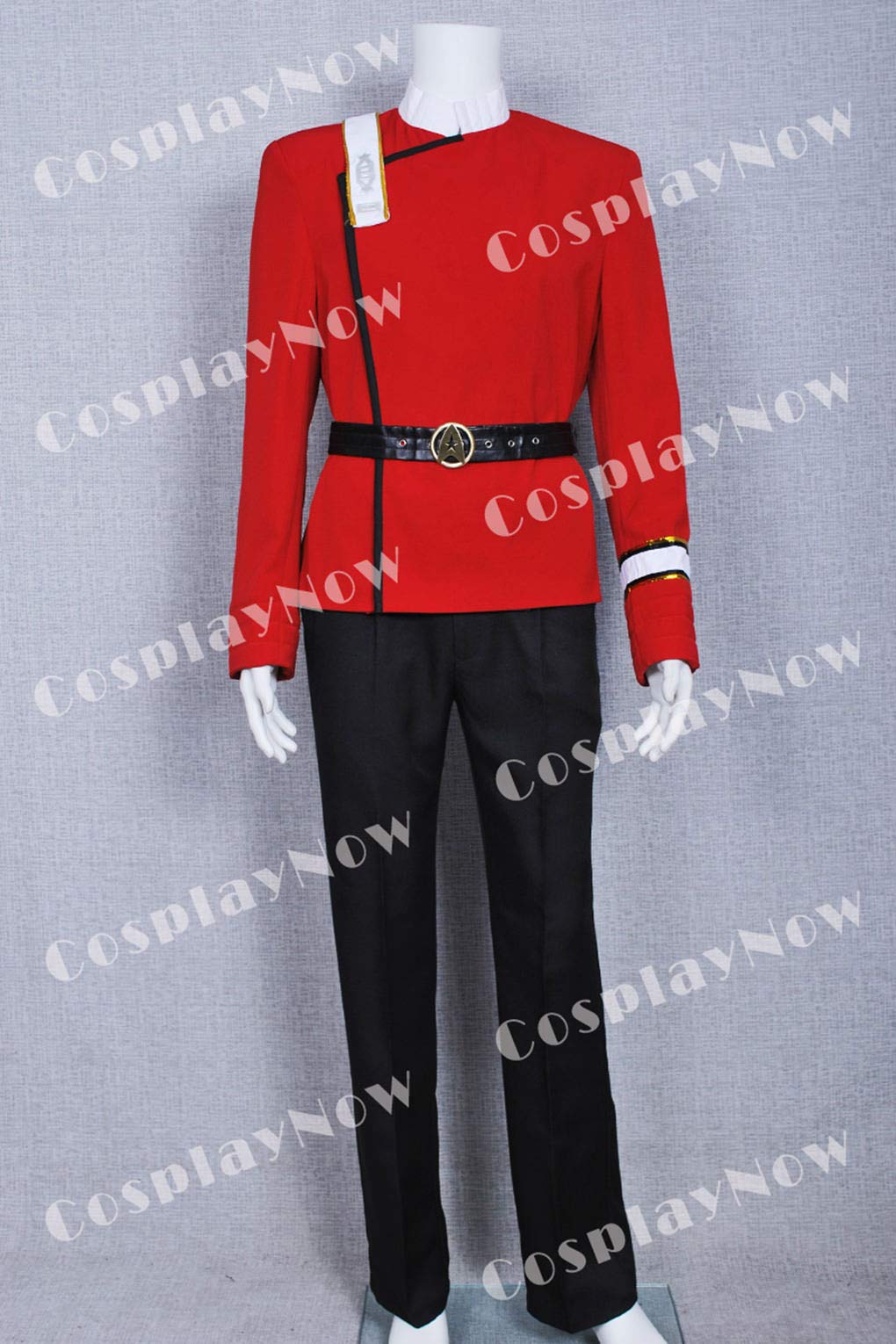 Star Trek Wrath of Khan Starfleet Officer Cosplay Costume Red - Perfect for Halloween, Comic Con & Trek-Themed Parties