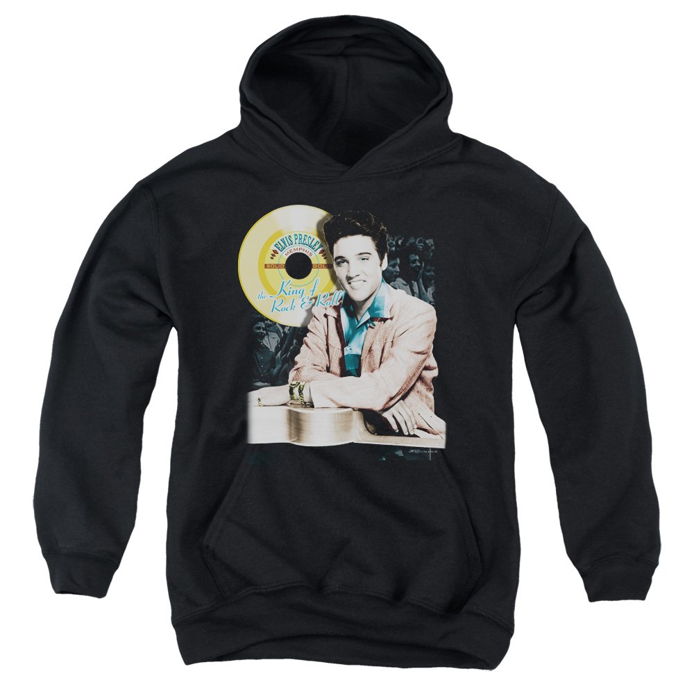 Elvis Presley Vintage Gold Record Pullover Hoodie - Retro Music Fan Sweatshirt for Concerts & Casual Wear