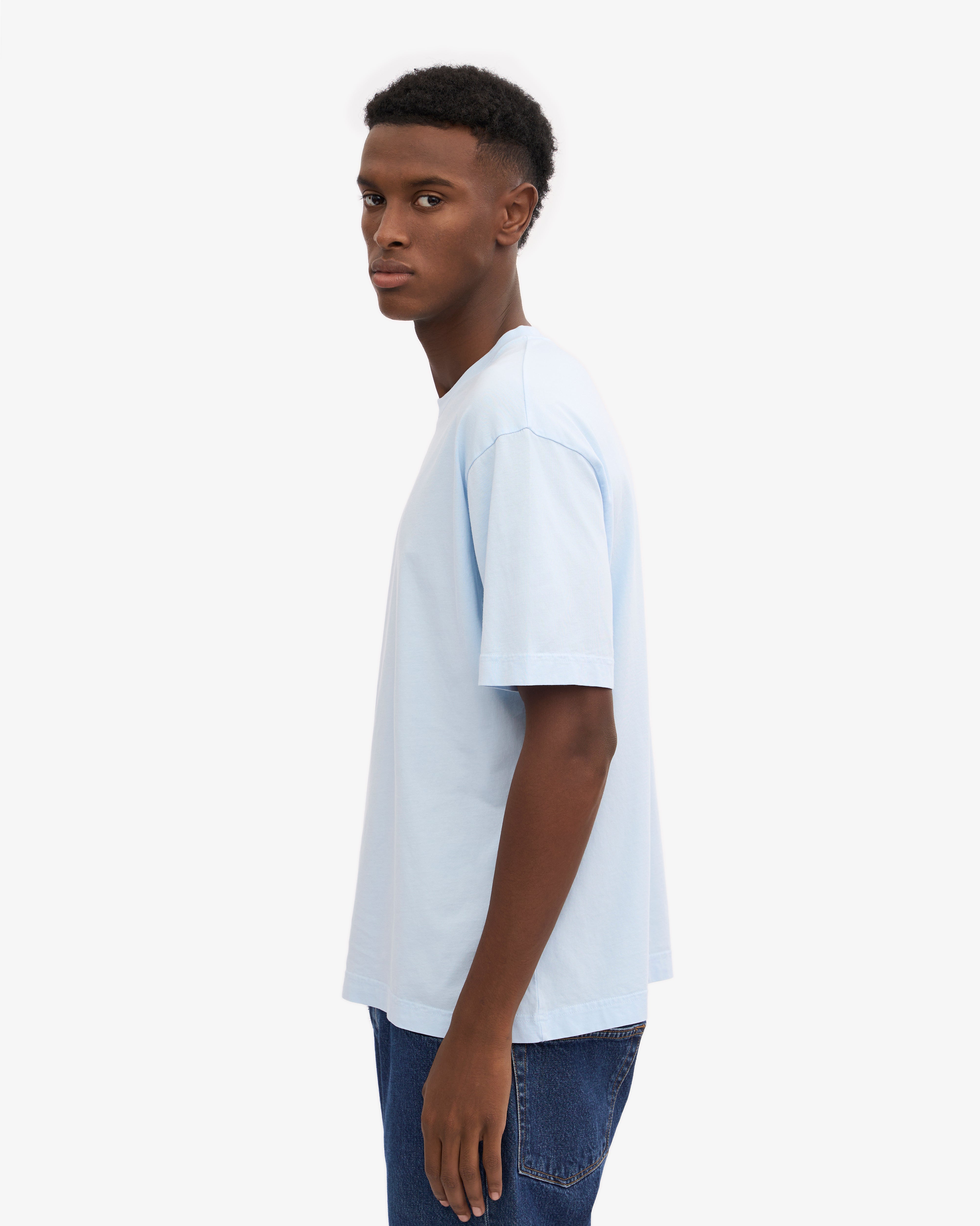 Oversized Organic Cotton T-Shirt for Women - Polar Blue - Soft & Comfortable Casual Wear for Everyday Outfits