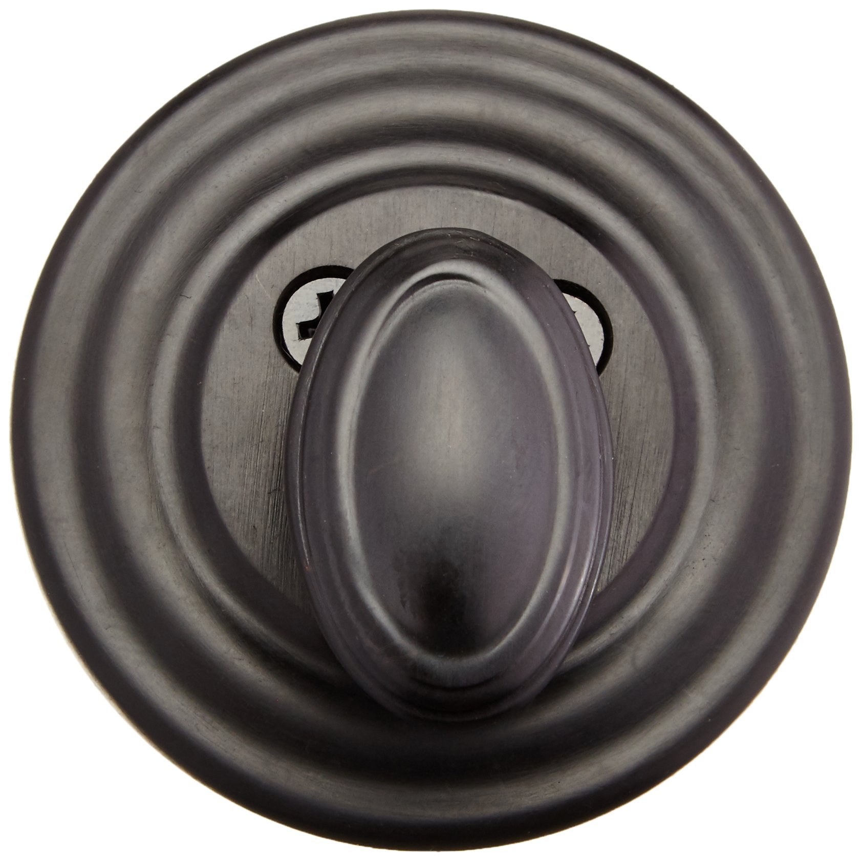 Baldwin Estate 8231.102.PAT Oil Rubbed Bronze Low Profile Single Cylinder Deadbolt - Traditional Key Lock for Patio Doors - Secure Your Home Entry & Backyard Access