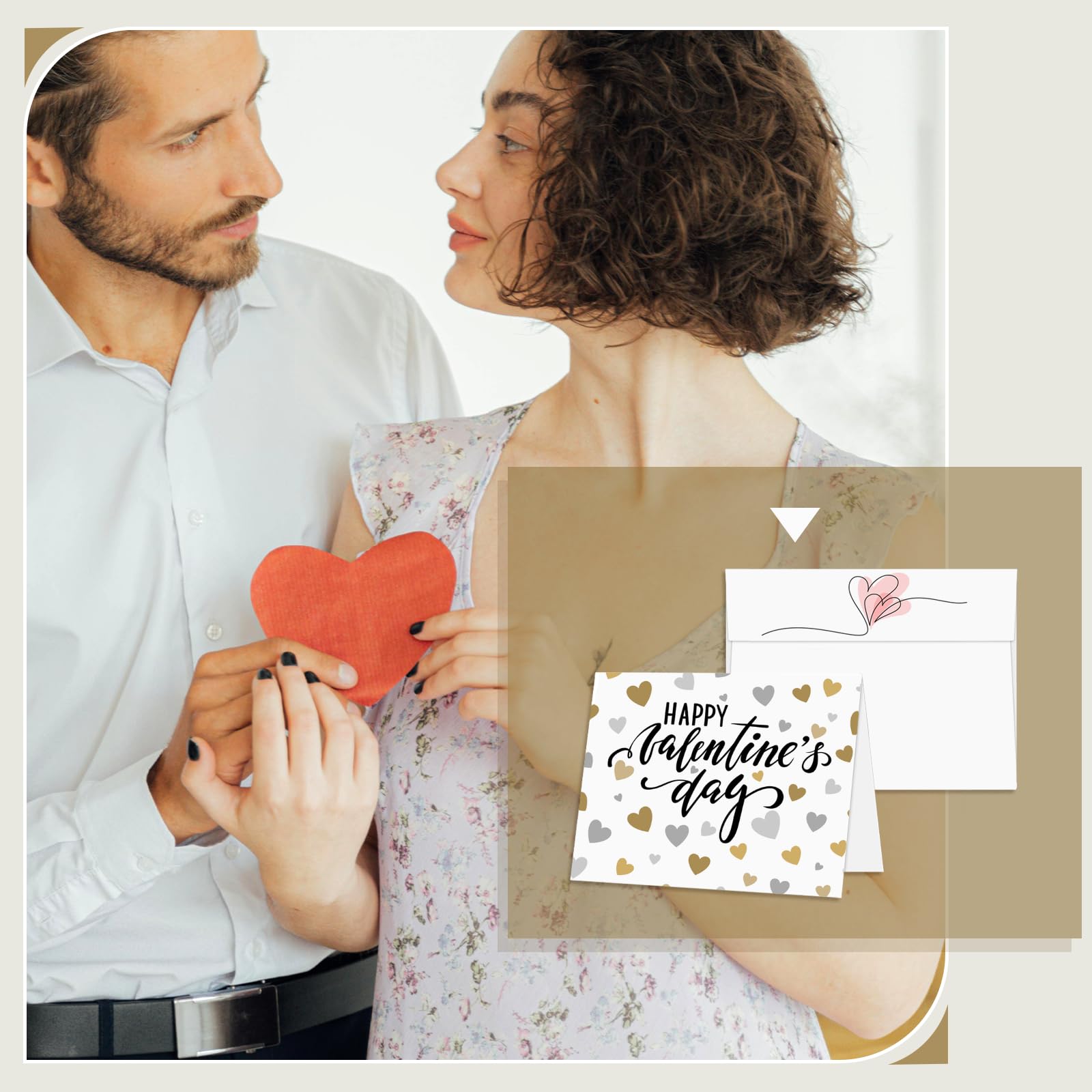 Goefun 100 Pack 5x7 Blank White Folded Cardstock & A7 Envelopes with Clear Cello Bags - Self Seal Invitation Cards for Wedding, Birthday, Greeting Cards - Perfect for DIY Crafts, Party Invitations, Thank You Notes and Stationery Projects