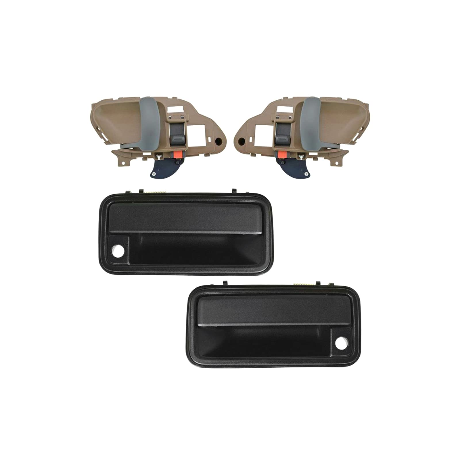 GQDDHDS Textured Black & Tan Interior Door Handle Kit for GM Pickup & SUV Trucks - Durable Replacement for Chevy Silverado, GMC Sierra (Perfect for Off-Roading & Daily Commuting)