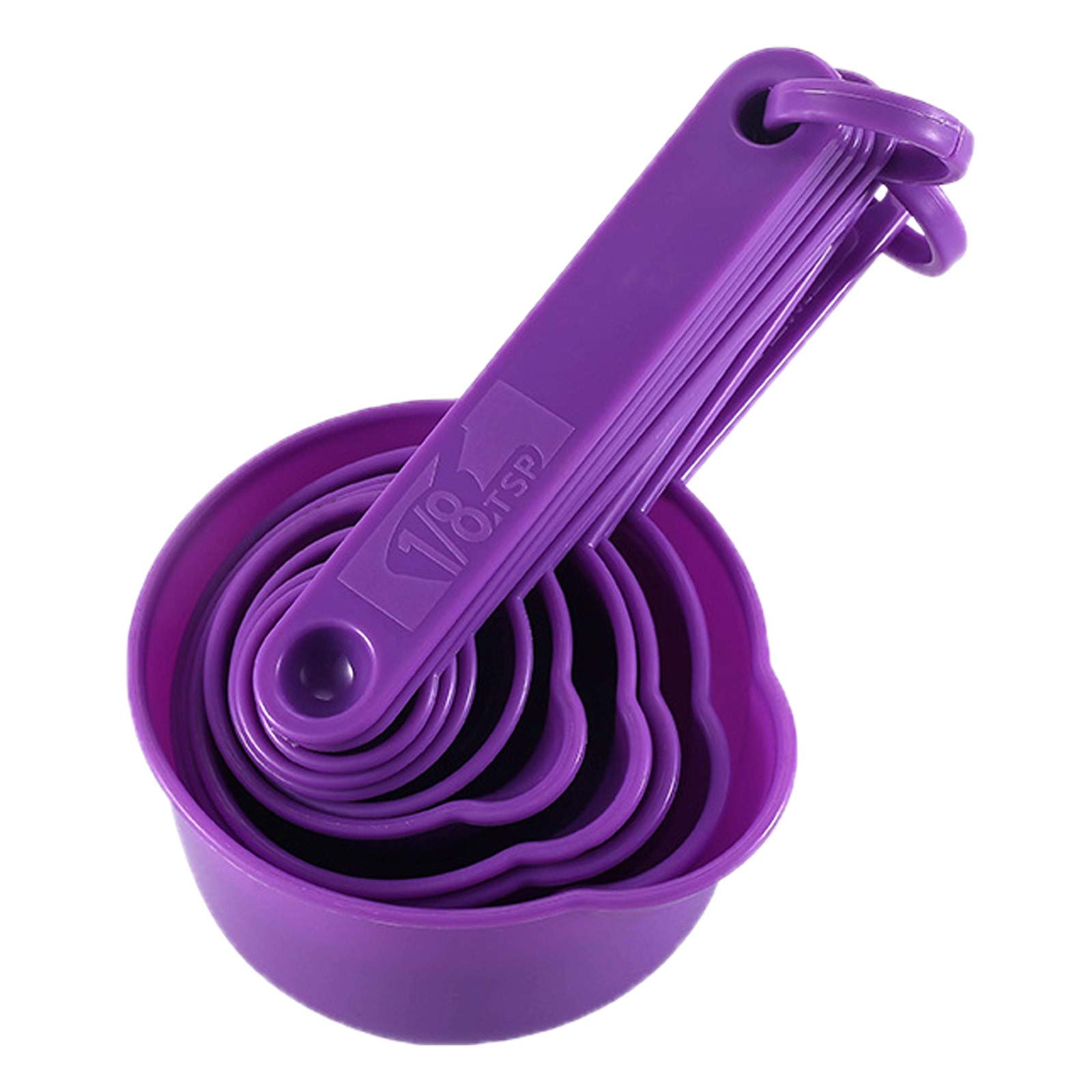 Adjustable Speed Measuring Spoon Set of 4 - Purple Kitchen & Dining Essentials for Precise Cooking & Baking