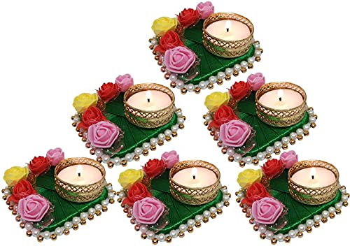 Diwali Decorative Candles - Pack of 6 White for Home & Office Festivals