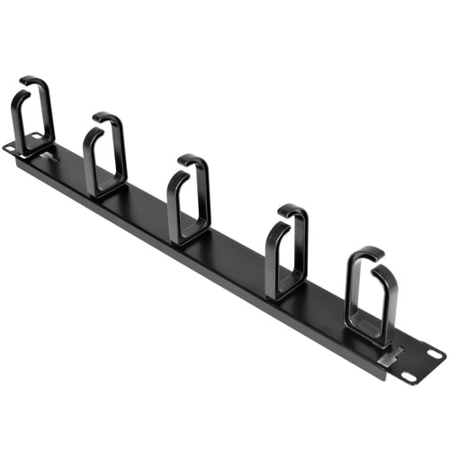1U 19-Inch Metal Rackmount Cable Management Panel - Network Server Rack Organizer for Data Center & Home Office Use