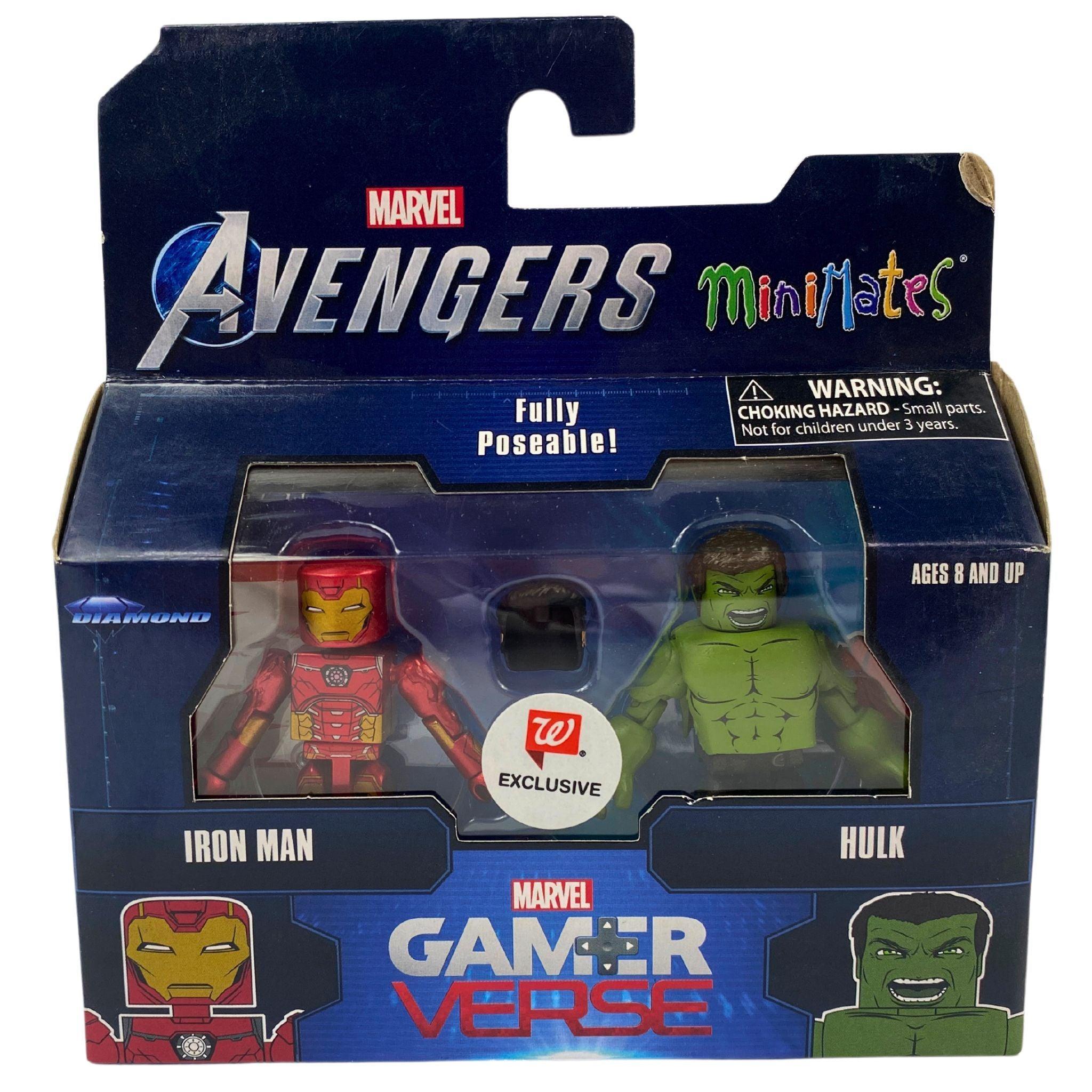 Marvel Avengers Minimates Iron Man & Hulk Gamer Verse Fully Poseable Action Figures (40 Pcs Lot) - Perfect for Collectors, Display & Superhero Role Play