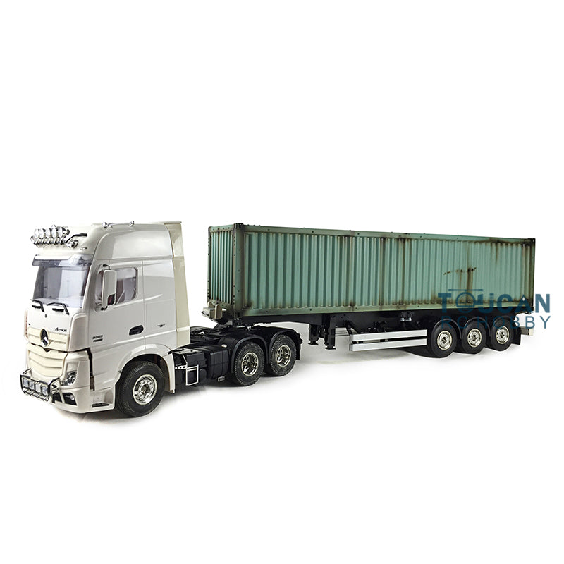 1/14 Scale Unassembled RC Tractor Truck with 3 Axles & 35T Motor - Painted Toucan Design - DIY Radio Control Semi Trailer for Hobbyists & Collectors - Perfect for Off-Road Racing, Construction Site Play & Model Display