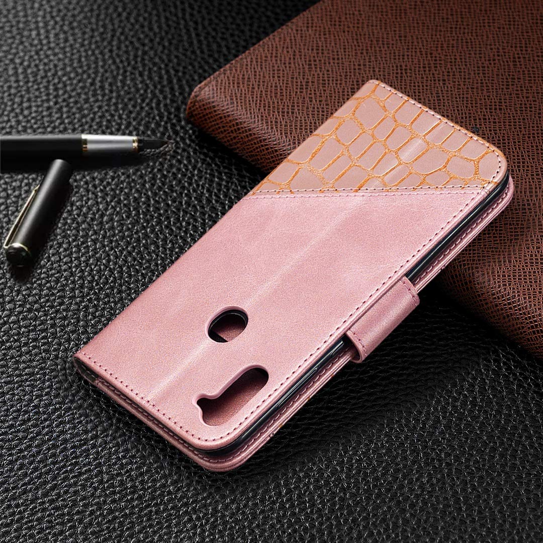 Slim PU Leather Wallet Case for Samsung Galaxy A11 with Credit Card Holder & Kickstand - Premium Solid Color Protective Phone Cover for Everyday Use & Travel