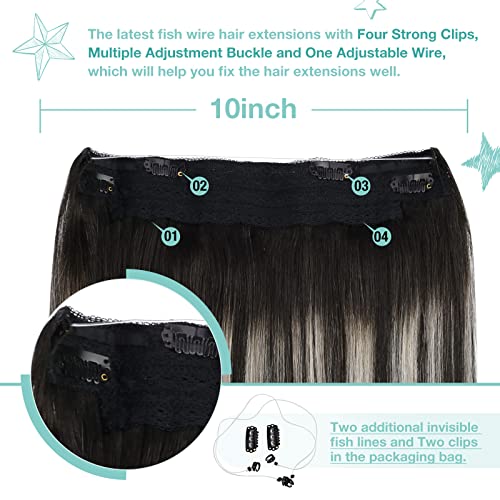 Premium 100% Human Hair Wire Hair Extensions for Women - Clip-In, Heat Resistant, Natural Look for Daily Styling & Special Occasions
