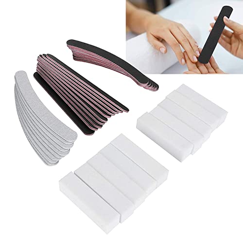 Premium Nail File and Buffer Set - Professional Nail Art Tools for Acrylic, Gel & Natural Nails - Home Manicure & Salon Use - A K Homes Nail Care Essentials