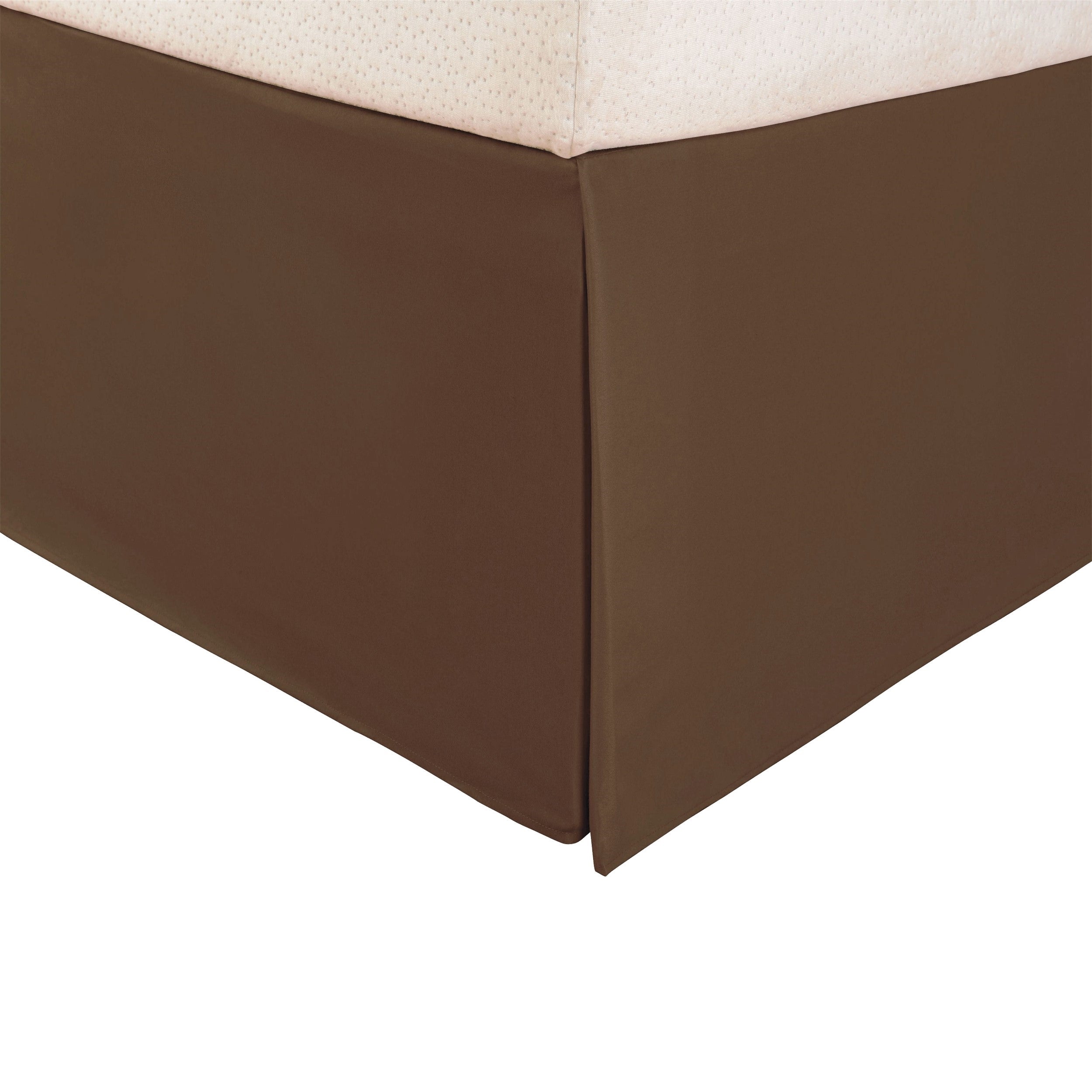 Wimberton 100% Brushed Microfiber Bed Skirt - 15 Inch Drop Length with Inverted Box Pleats | Perfect for Master Bedroom, Guest Room & Hotel Decor