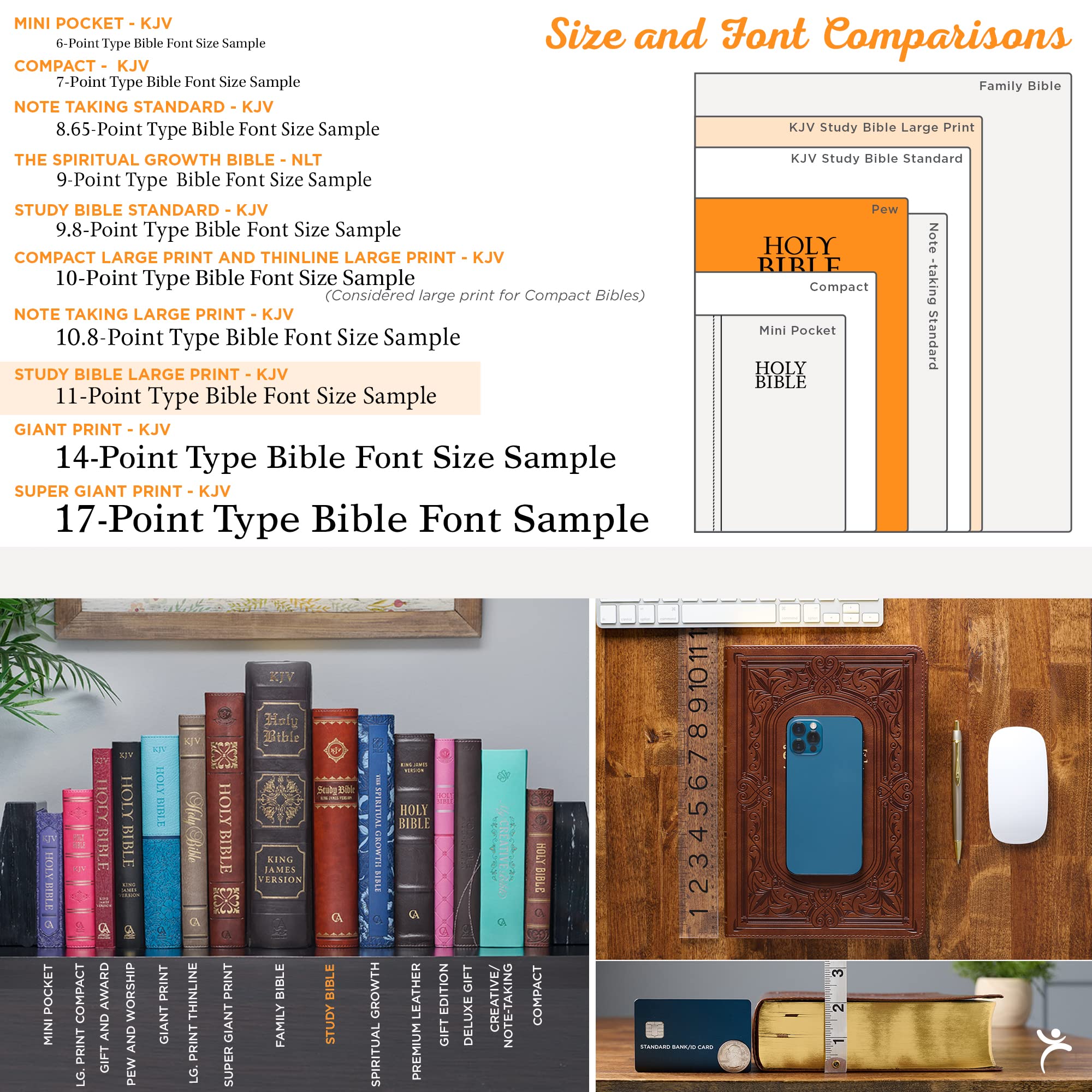 KJV Study Bible - Premium Full Grain Leather, Thumb Index, King James Version Holy Bible, Saddle Tan (Standard Print) | Perfect for Bible Study, Church Services & Christian Devotionals