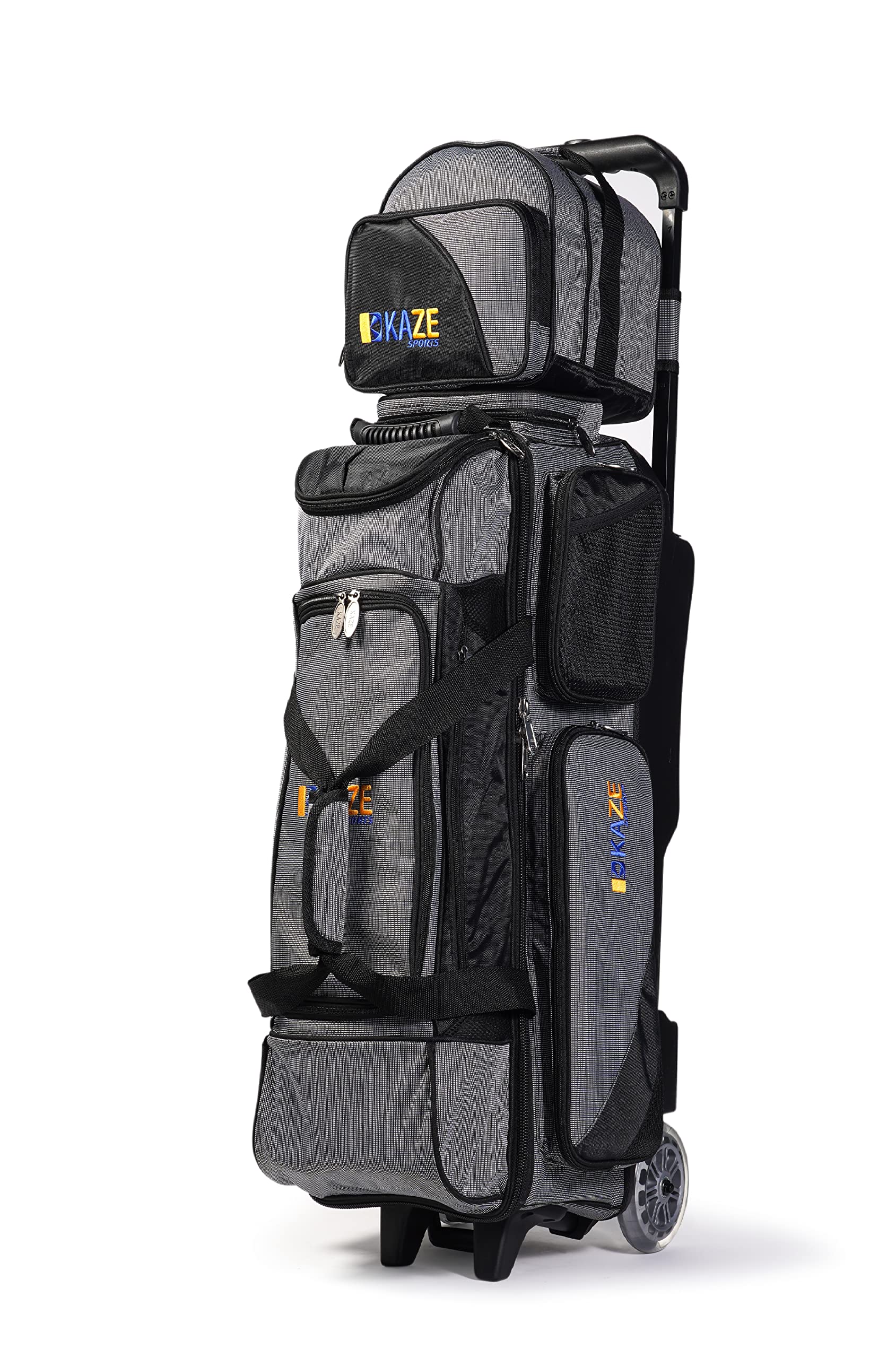 3 Ball Bowling Roller Bag with 1 Ball Color Matching Tote - Durable Bowling Accessories for League Play & Practice Sessions